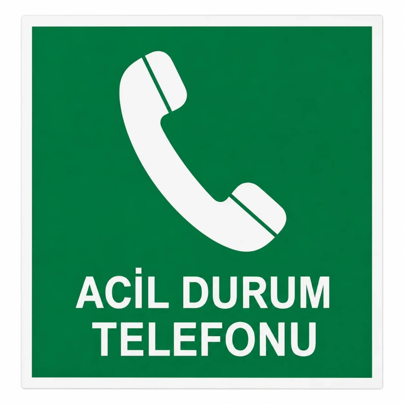Acil Durum Telefonu Levhası