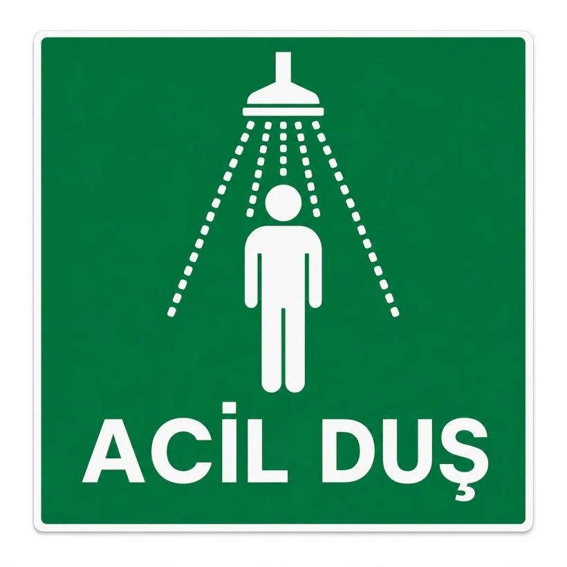 Acil Duş Levhası