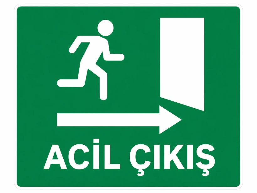 Gece Işıklı Çıkış Levhası