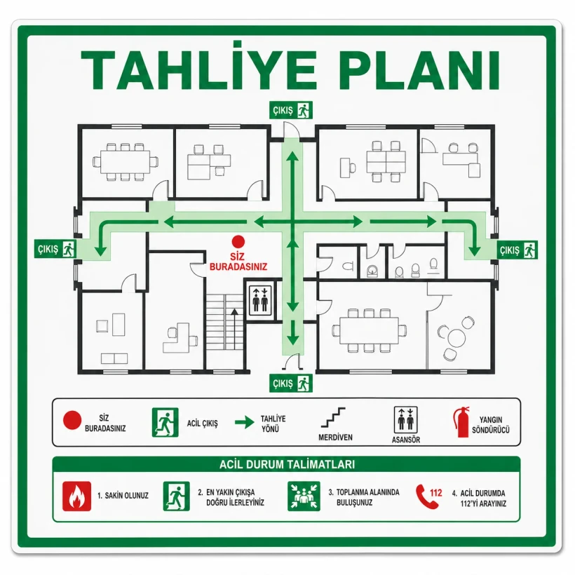 Tahliye Planı Levhası