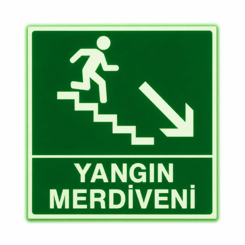 Yangın Merdiveni Levhası